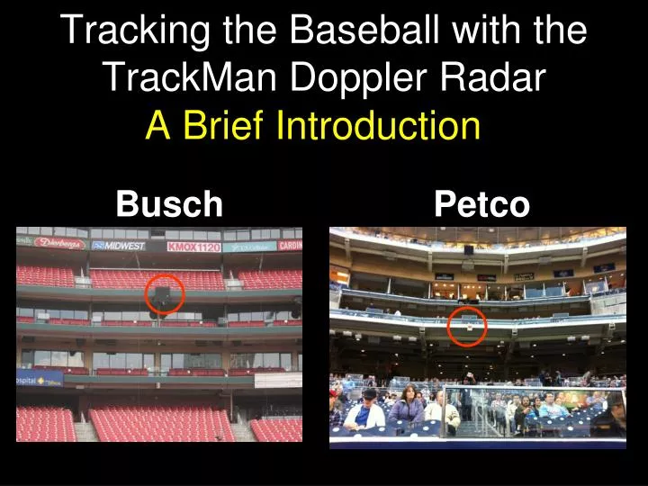 PPT Tracking the Baseball with the TrackMan Doppler Radar PowerPoint