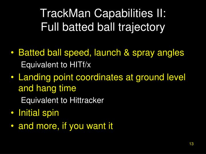 PPT Tracking the Baseball with the TrackMan Doppler Radar PowerPoint