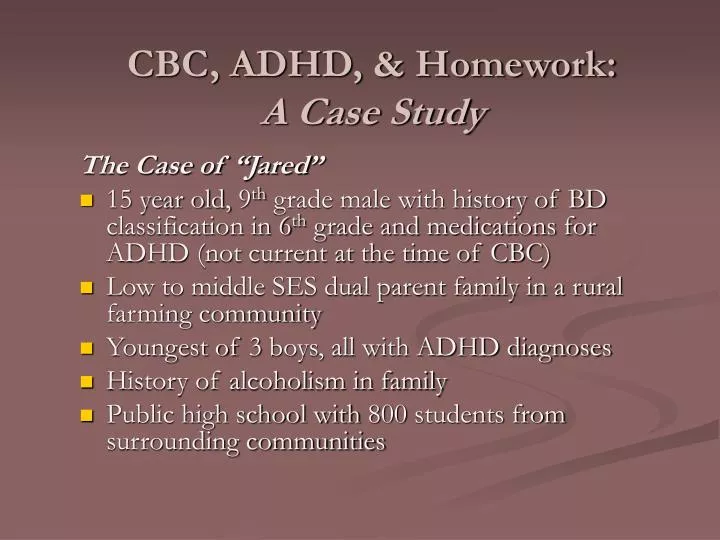 case study about adhd