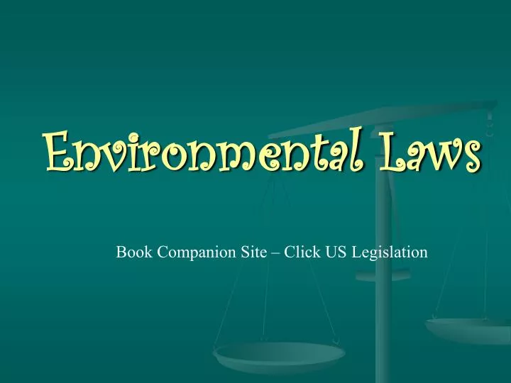 PPT Environmental Laws PowerPoint Presentation, free download ID