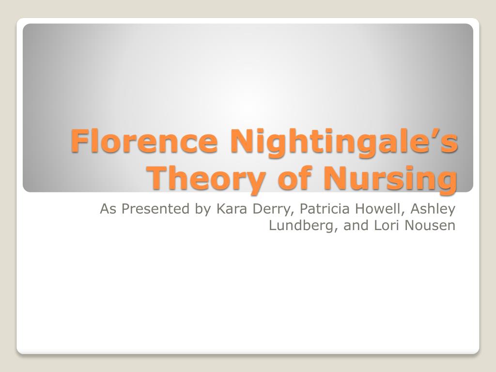 florence nightingale theory