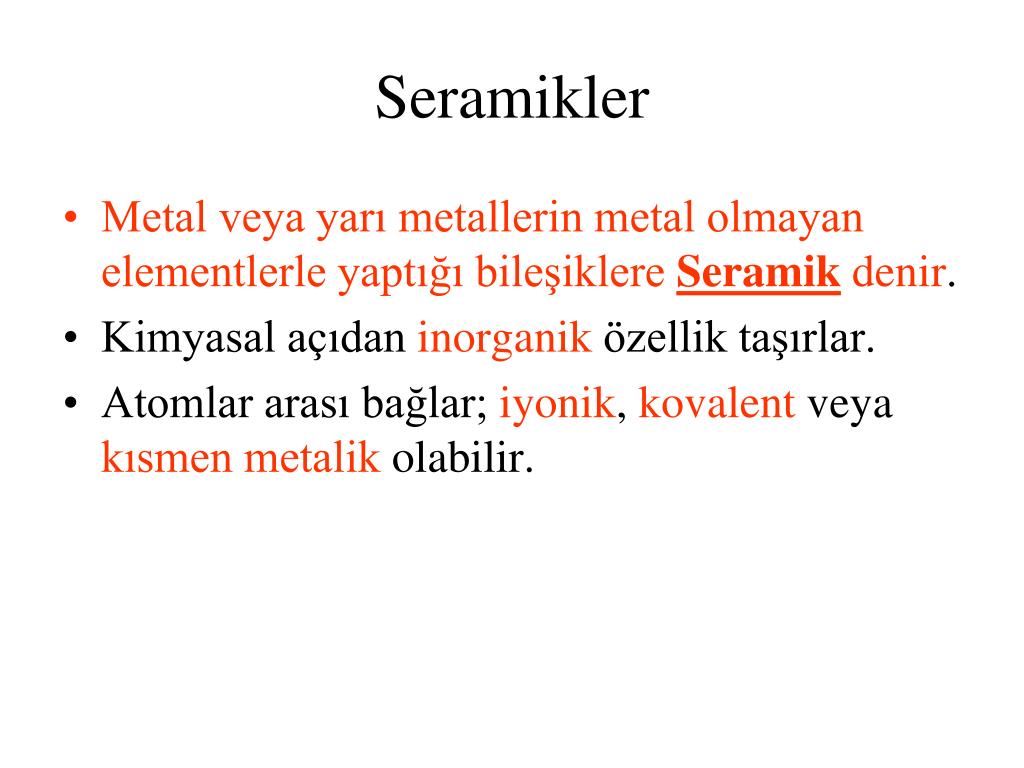 PPT - Seramikler PowerPoint Presentation, free download - ID:4630526