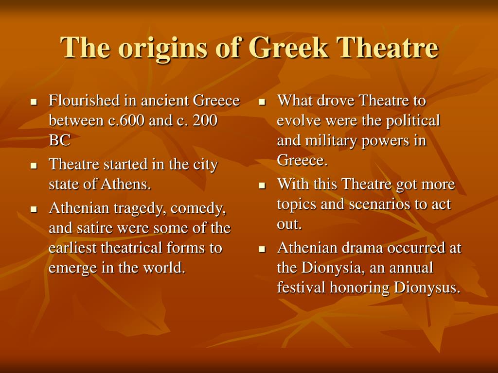 greek theatre research task