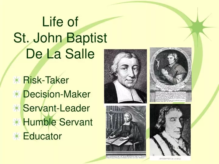 life of st john baptist de la salle n.