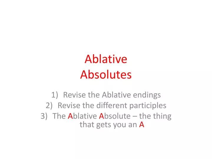 ablative absolutes n.