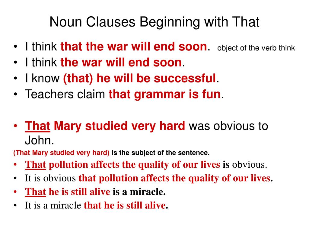 noun clause presentation
