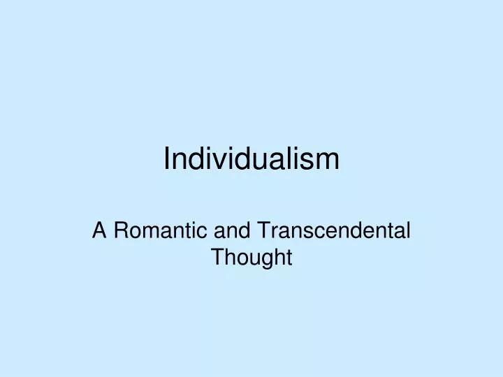 individualism n.