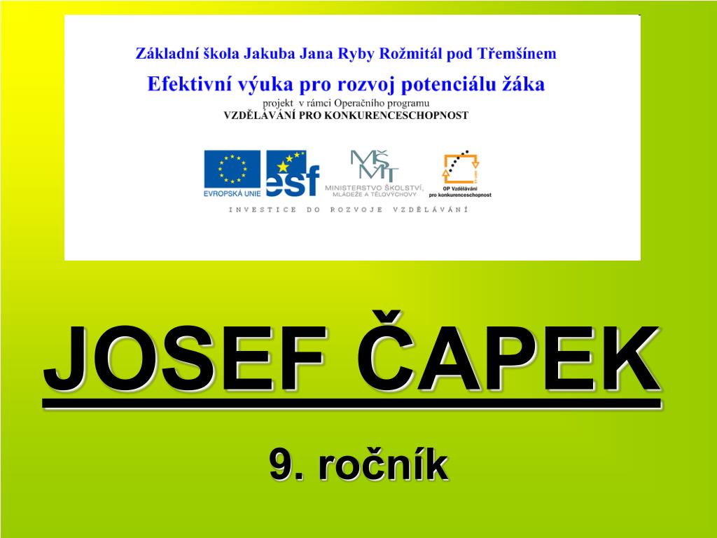 PPT - JOSEF ČAPEK PowerPoint Presentation, free download - ID:4633035