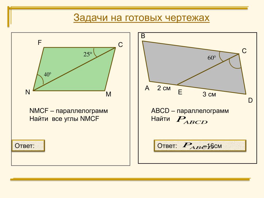 Тест 1 параллелограмм