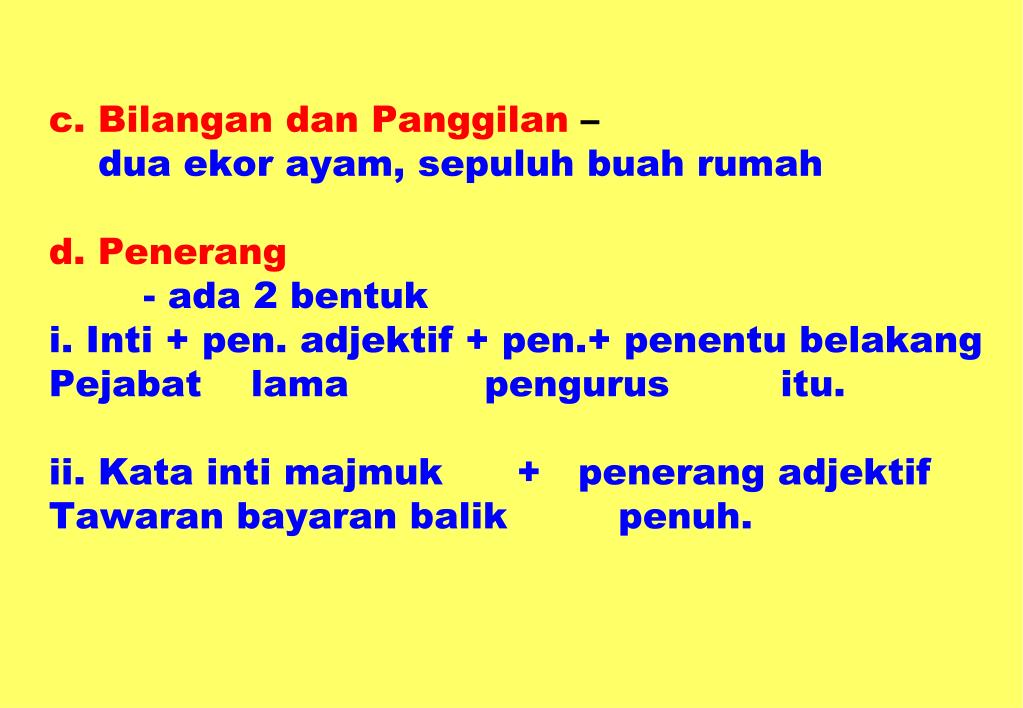 terdiri daripada in english