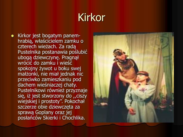 Jaką Kobietę Według Rady Pustelnika Powinien Wziąć Za żonę Kirkor PPT - „Balladyna” Juliusz Słowacki PowerPoint Presentation - ID:4635700