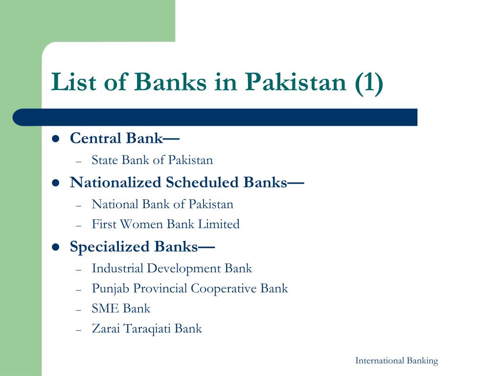 Bank list