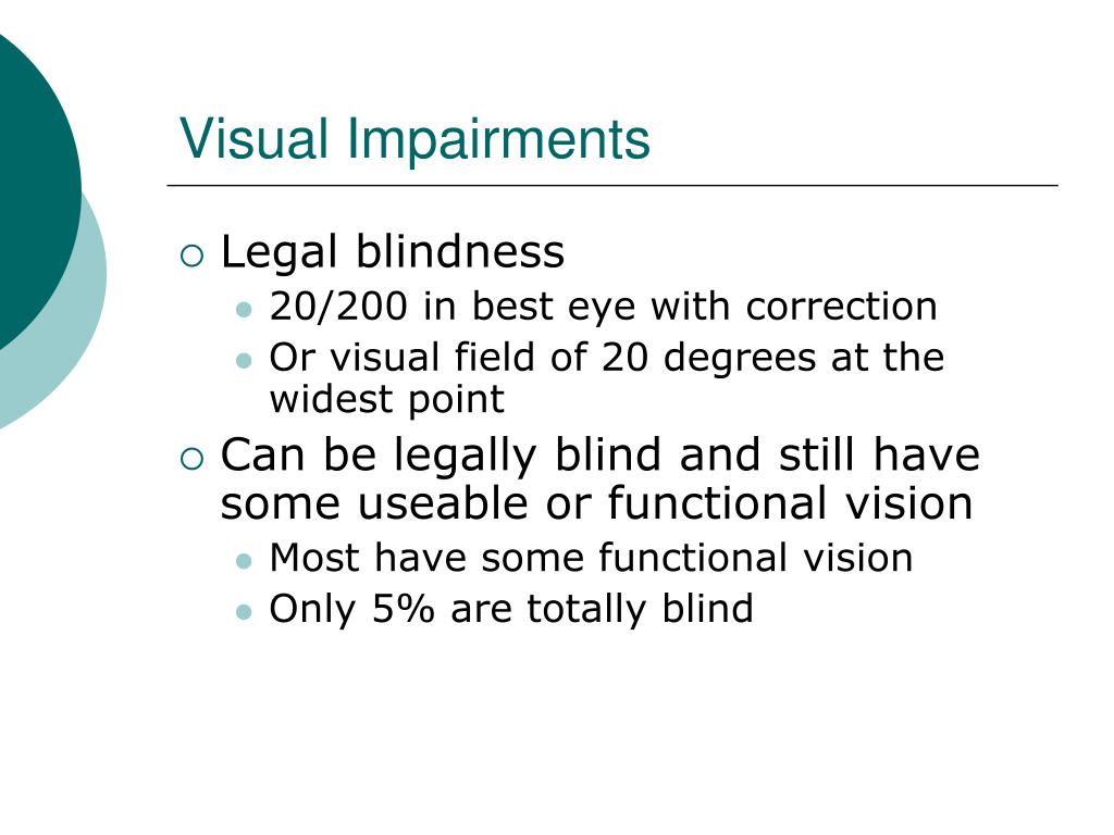 visual impairment powerpoint presentation