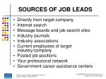 sources of job leads