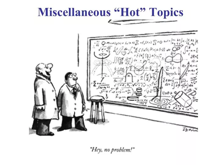 miscellaneous hot topics n.