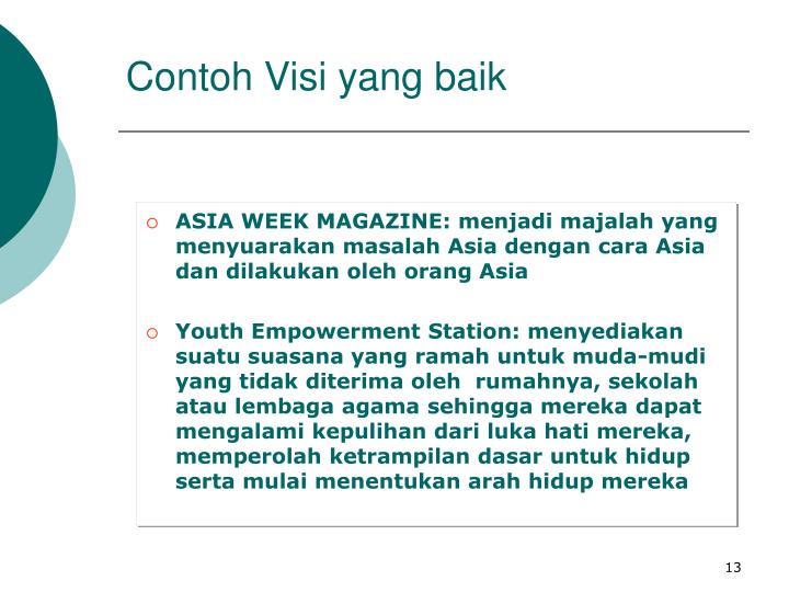 Contoh Visi Misi Yang Baik - Aneka Contoh