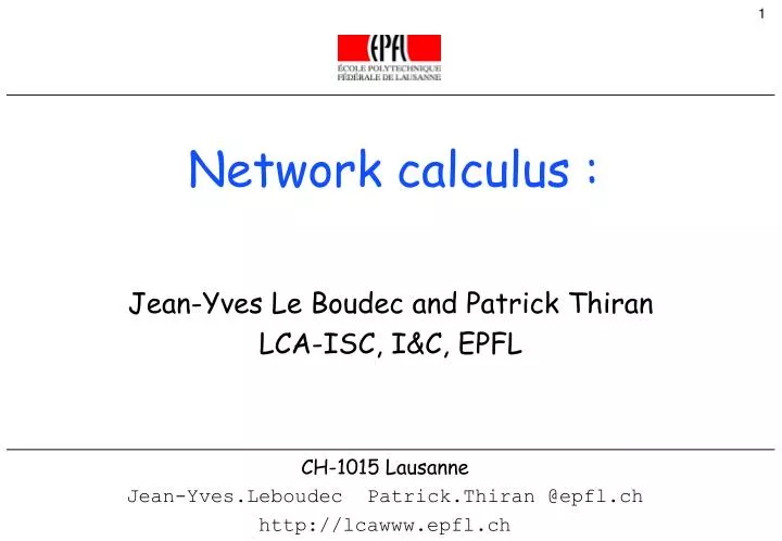 PPT - Network calculus : PowerPoint Presentation, free download - ID