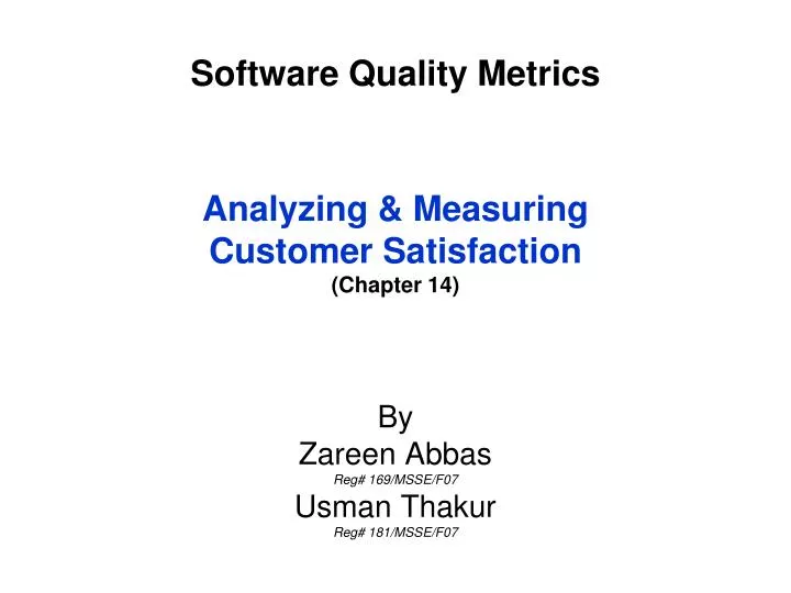 software quality metrics n.