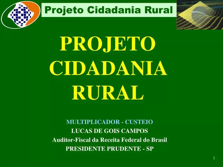 projeto cidadania rural n.