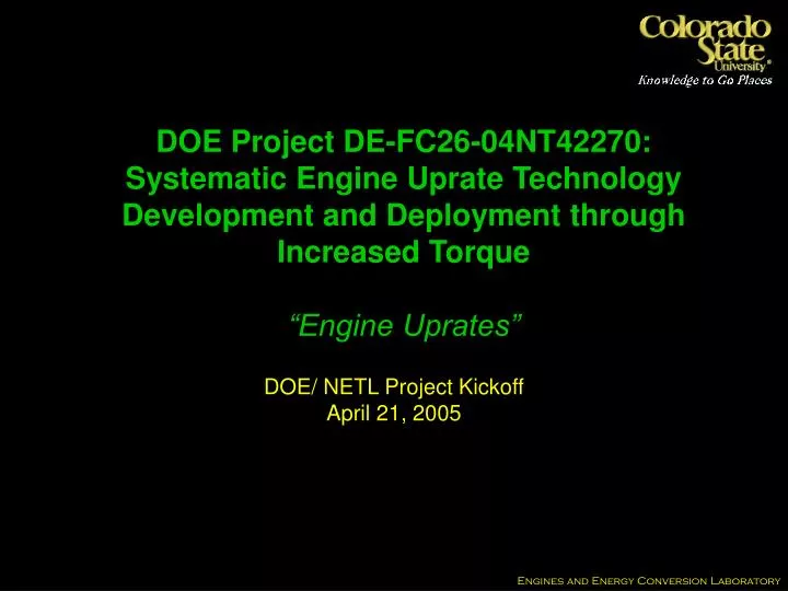Ppt Doe Netl Project Kickoff April 21 2005 Powerpoint Presentation Id 4642995