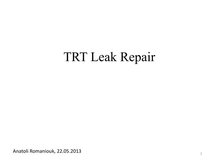 trt leak repair n.