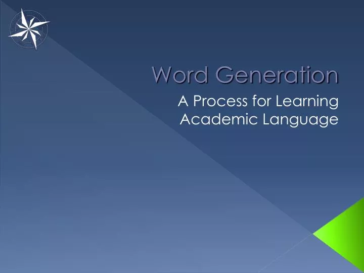 PPT Word Generation PowerPoint Presentation, free download ID4644783