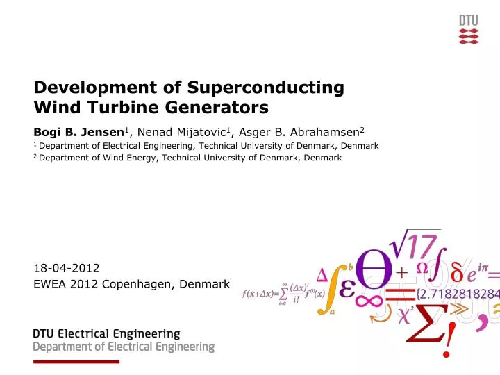 development of superconducting wind turbine generators n.