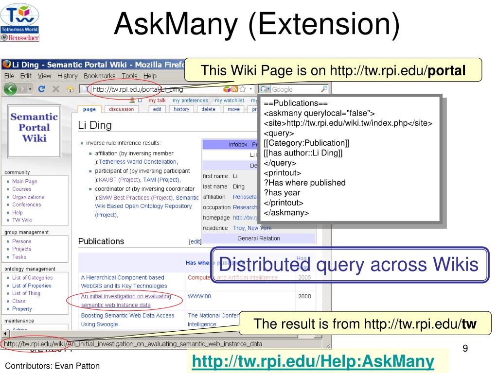PPT Semantic Wiki RPI PowerPoint Presentation, free download ID