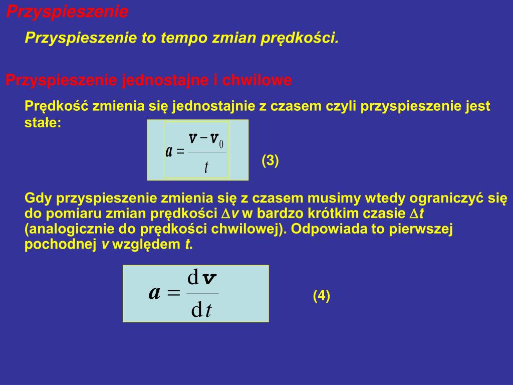 Droga W Ruchu Jednostajnie Przyspieszonym PPT - WYKŁAD 2 I. WYBRANE ZAGADNIENIA Z KINEMATYKI Ruch jednowymiarowy