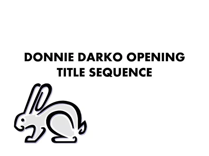 donnie darko opening title sequence n.
