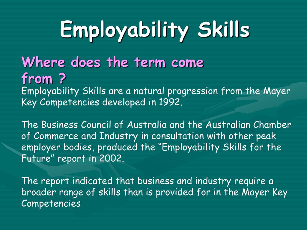 powerpoint presentation on employability skills