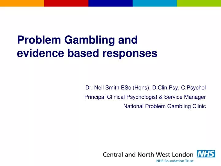 problem gambling and evidence based responses n.