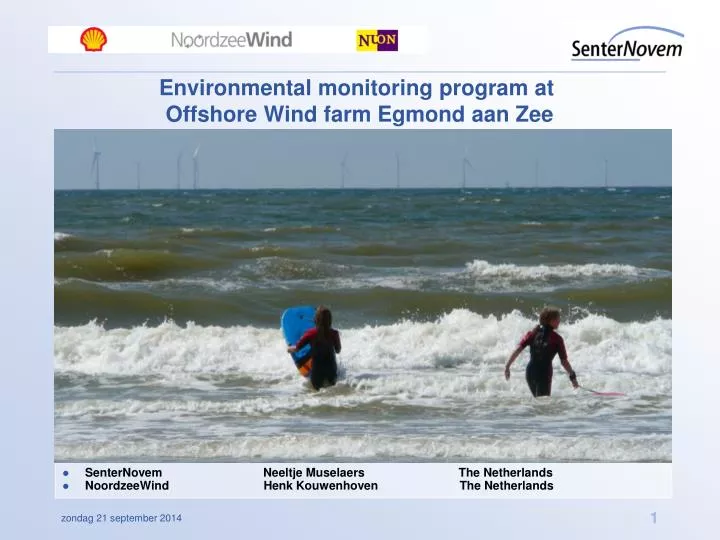 environmental monitoring program at offshore wind farm egmond aan zee n.