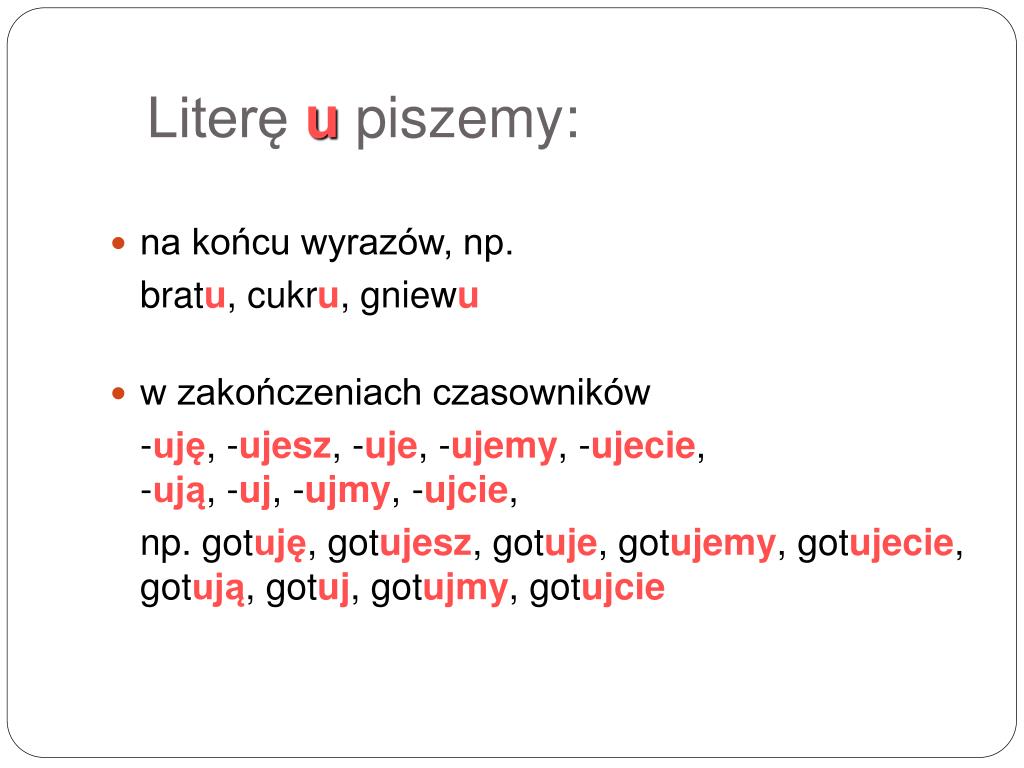 H Wymienia Się Na G Przykłady PPT - Zasady ortografii PowerPoint Presentation, free download - ID:4653367