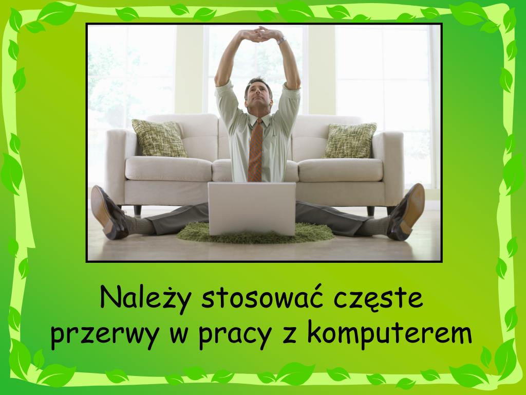 Zasady Bezpiecznej I Higienicznej Pracy Z Komputerem PPT - Bezpieczna praca z komputerem PowerPoint Presentation, free