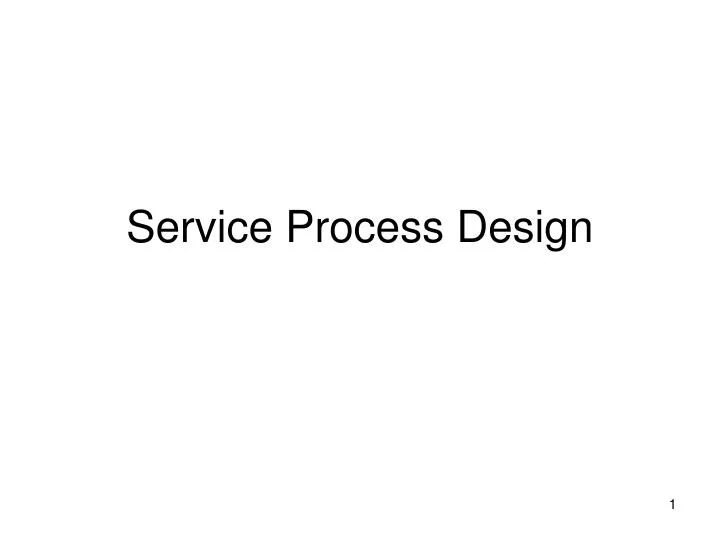 service process design n.