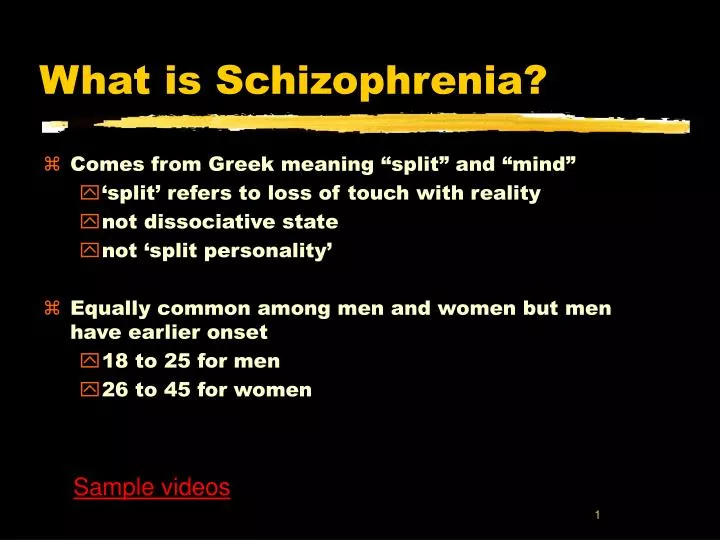 PPT What is Schizophrenia? PowerPoint Presentation, free