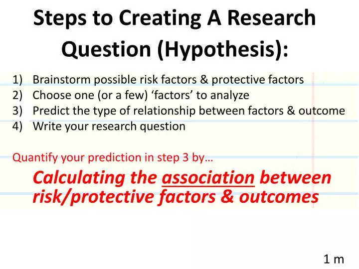 research objectives questions and hypotheses