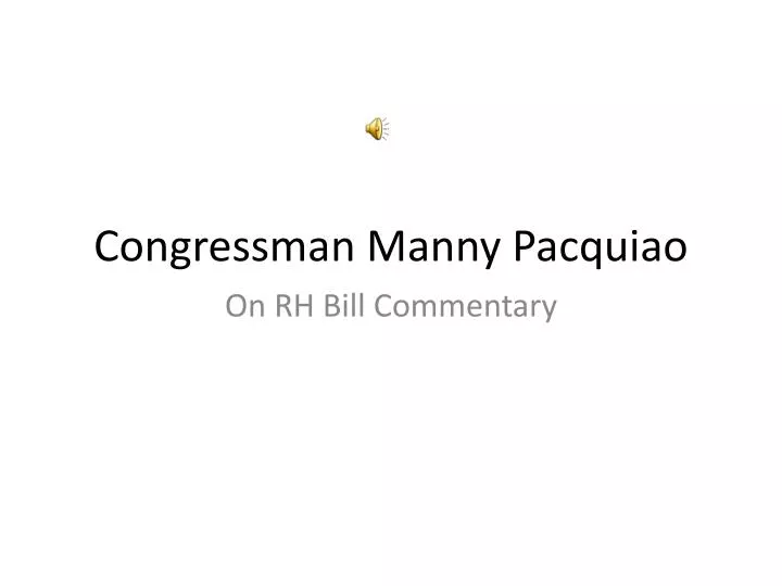 congressman manny pacquiao n.