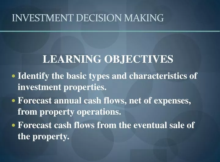 PPT INVESTMENT DECISION MAKING PowerPoint Presentation, free download