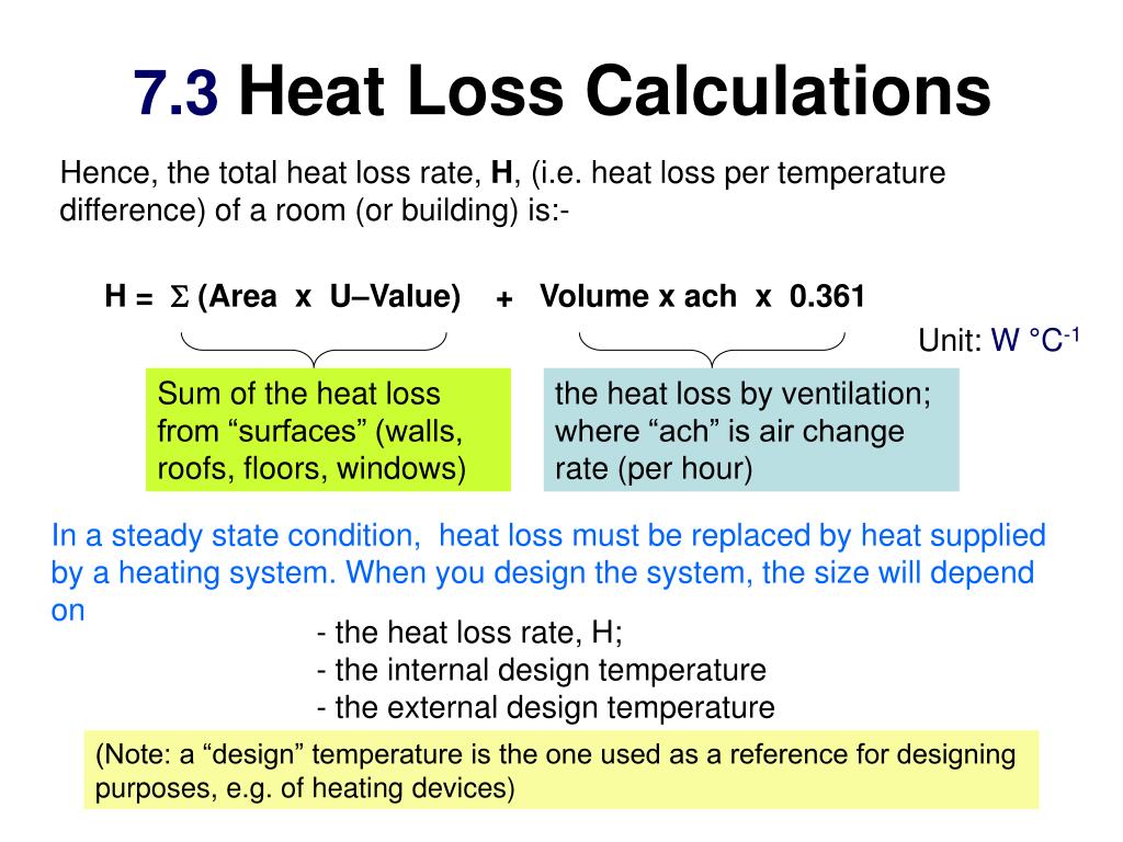 How To Calculate Heat Loss