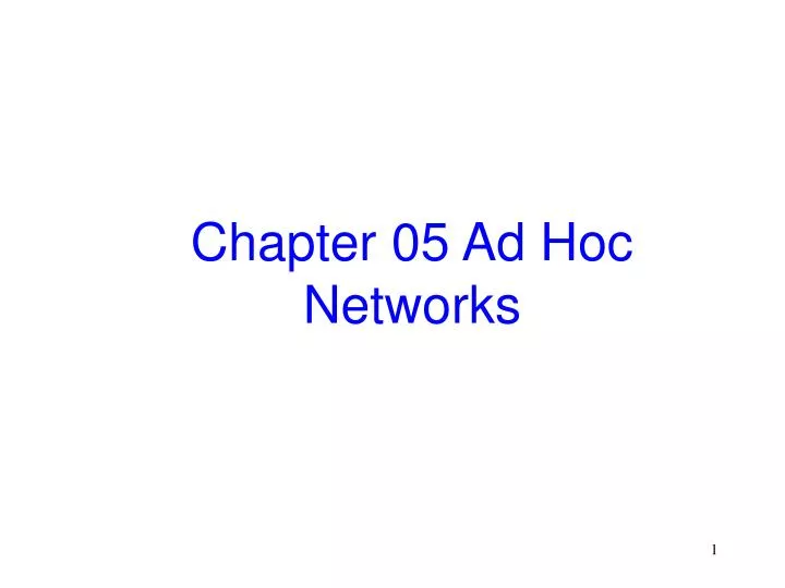 chapter 05 ad hoc networks n.