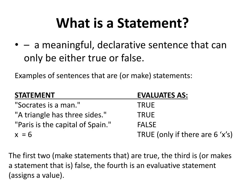what is statement logic