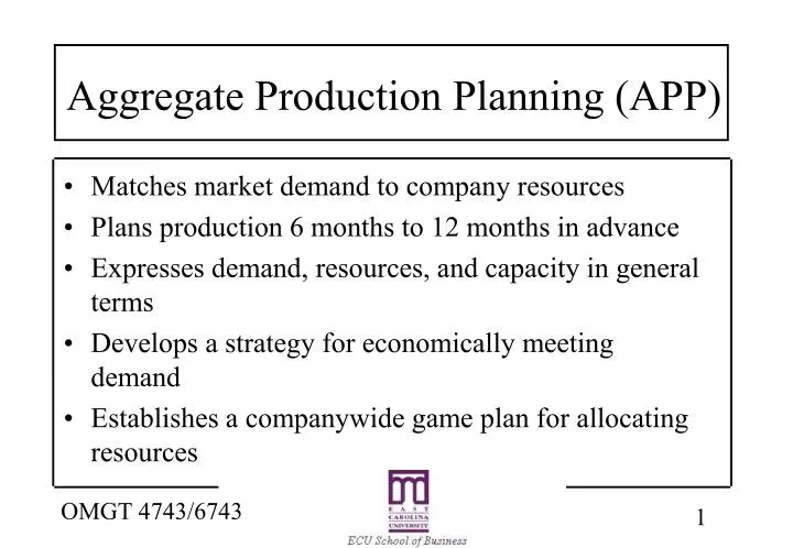 aggregate production planning app n.