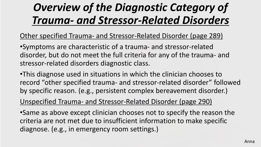 case study for trauma and stressor related disorders lena