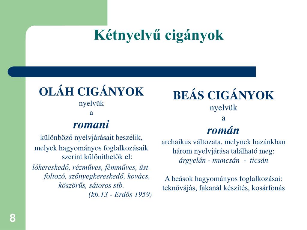 PPT - A magyarországi cigányok kétnyelvűsége PowerPoint Presentation -  ID:4657951