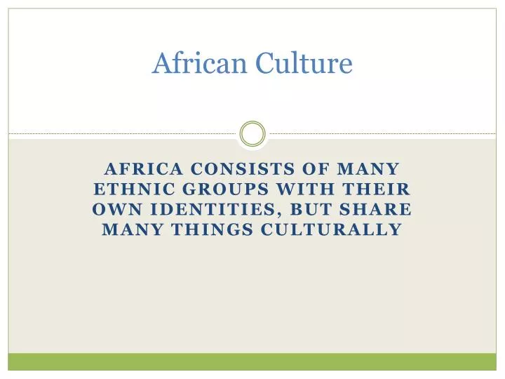 african culture n.