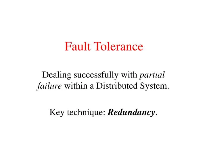 fault tolerance n.
