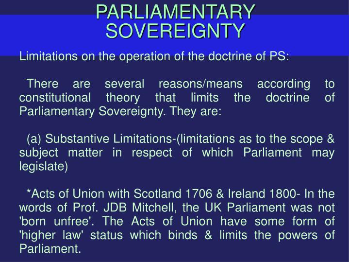 PPT - PARLIAMENTARY SOVEREIGNTY PowerPoint Presentation - ID:4660031