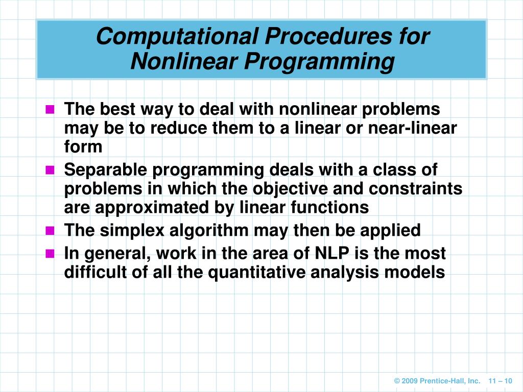 Ppt nonlinear programming powerpoint presentation free download id